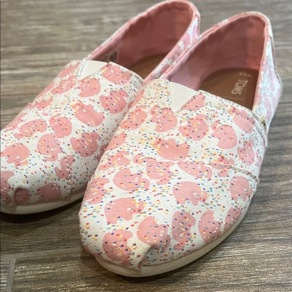 Toms Pink Elephant Pattern Animal Circus Cookies Slip-Ons - Womens Size 7.5 - Picture 3 of 13